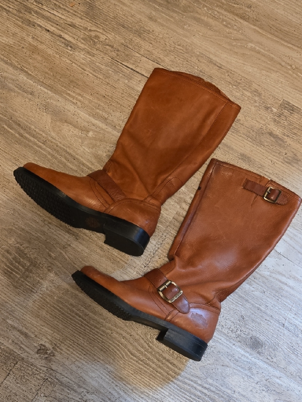 Harley Davidson Women's Brown Leather Boots, Size 6 1/2